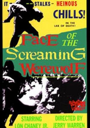 Face of the screaming werewolf