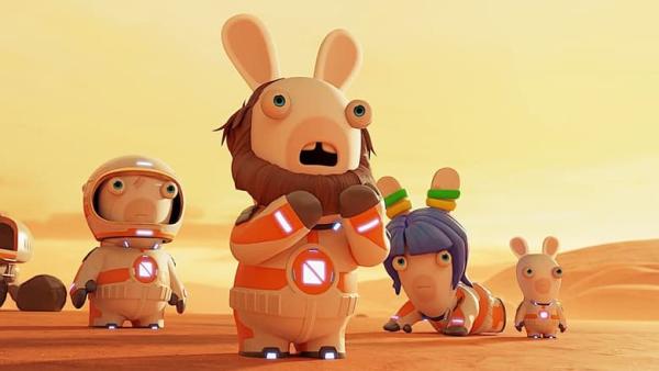 Les Lapins Crétins Invasion : Objectif Mars à voir sur sur Okoo !