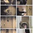 Comparatif séquences de la porte défoncée à la hache. A gauche: "La Charrette Fantôme" (1921). A droite: "Shining" (1980).