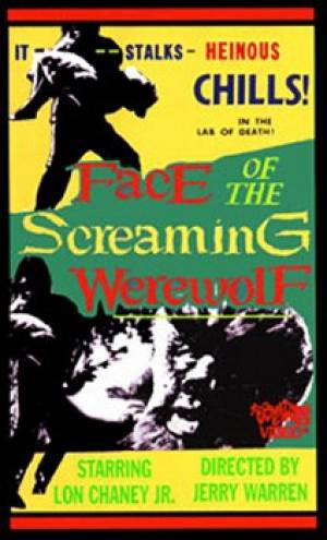 Face of the screaming werewolf